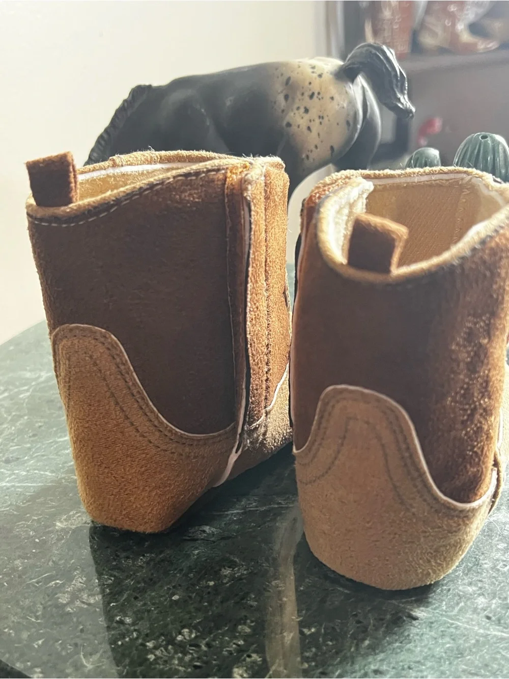 Rising Star Tan and Brown Baby Cowboy Booties 6-9 months